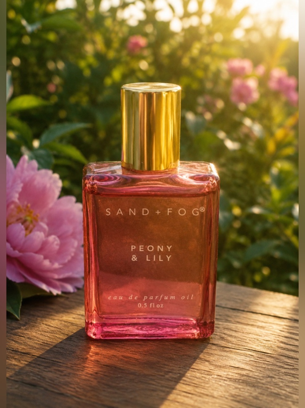 Sand + Fog Peony & Lily .5 fl oz Floral Eau de Parfum Perfume Oil Rollerball